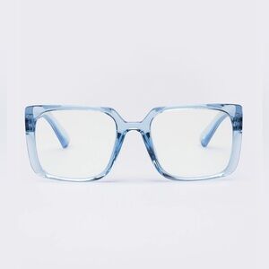 ‼️RARE‼️🎸THE BOOK CLUB🎸🔥NWT🔥Fairy Droppings Square Reading Glasses in Sky—1.50x
